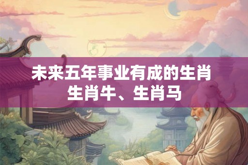未来五年事业有成的生肖 生肖牛、生肖马