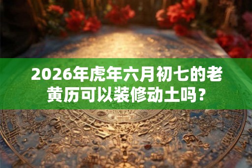 2026年虎年六月初七的老黄历可以装修动土吗？