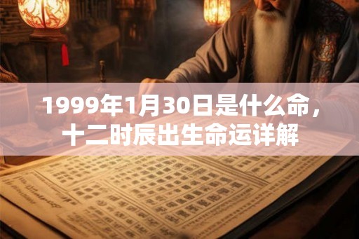 1999年1月30日是什么命，十二时辰出生命运详解