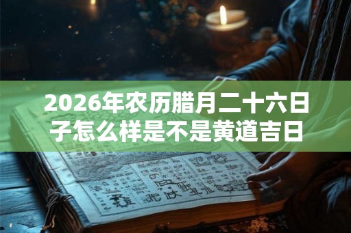 2026年农历腊月二十六日子怎么样是不是黄道吉日 2026年农历腊月二十六日子怎么样是不是黄道吉日