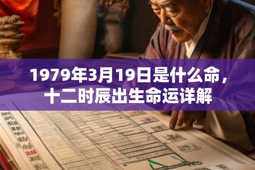 1979年3月19日是什么命，十二时辰出生命运详解