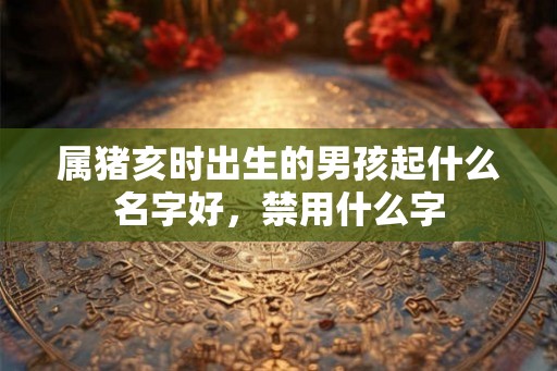 属猪亥时出生的男孩起什么名字好，禁用什么字