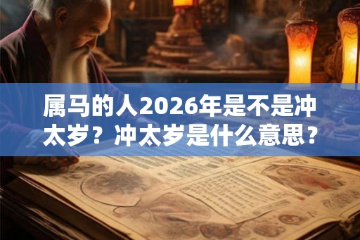 属马的人2026年是不是冲太岁？冲太岁是什么意思？