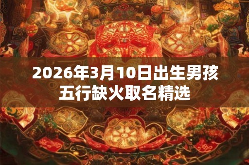 2026年3月10日出生男孩五行缺火取名精选