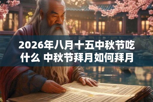 2026年八月十五中秋节吃什么 中秋节拜月如何拜月 2026年八月十五中秋节吃什么 中秋节拜月如何拜月