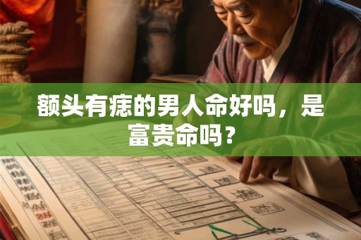 额头有痣的男人命好吗，是富贵命吗？