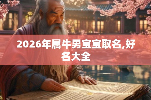 2026年属牛男宝宝取名,好名大全