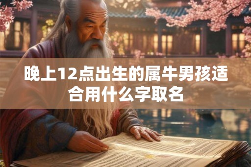 晚上12点出生的属牛男孩适合用什么字取名