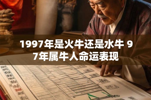 1997年是火牛还是水牛 97年属牛人命运表现