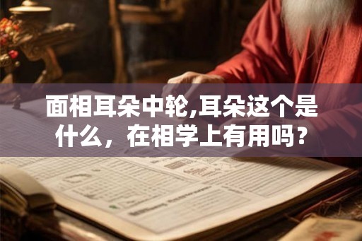 面相耳朵中轮,耳朵这个是什么，在相学上有用吗？