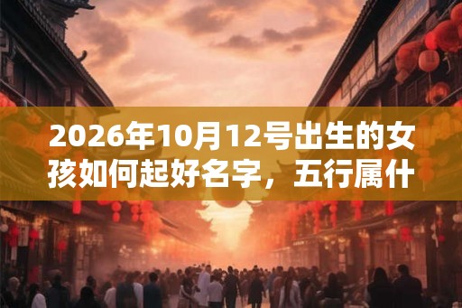 2026年10月12号出生的女孩如何起好名字，五行属什么