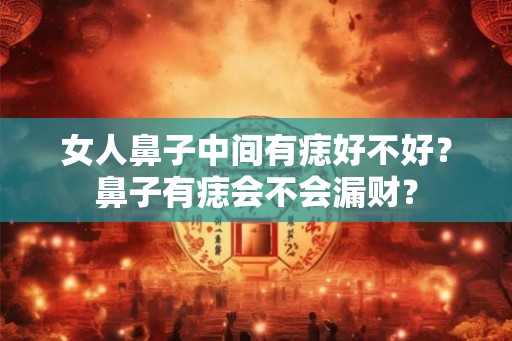 女人鼻子中间有痣好不好？鼻子有痣会不会漏财？