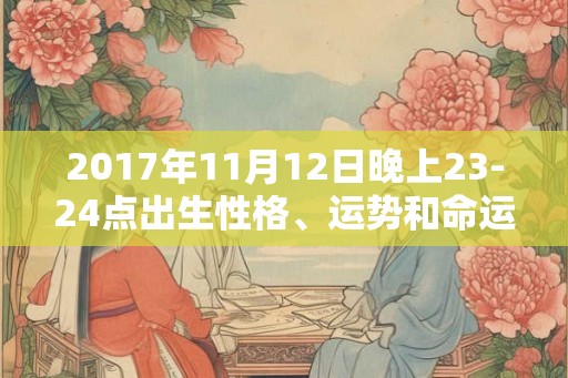 2017年11月12日晚上23-24点出生性格、运势和命运