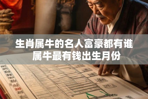 生肖属牛的名人富豪都有谁  属牛最有钱出生月份