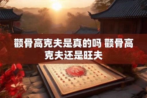 颧骨高克夫是真的吗 颧骨高克夫还是旺夫 颧骨高克夫是真的吗 颧骨高克夫还是旺夫