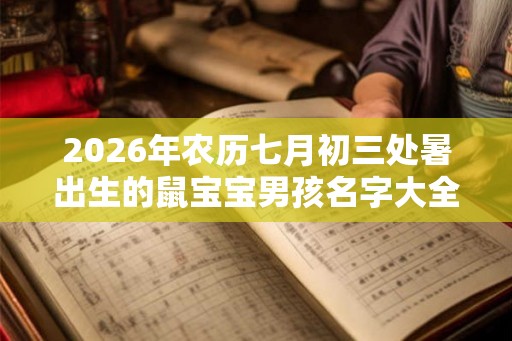 2026年农历七月初三处暑出生的鼠宝宝男孩名字大全！