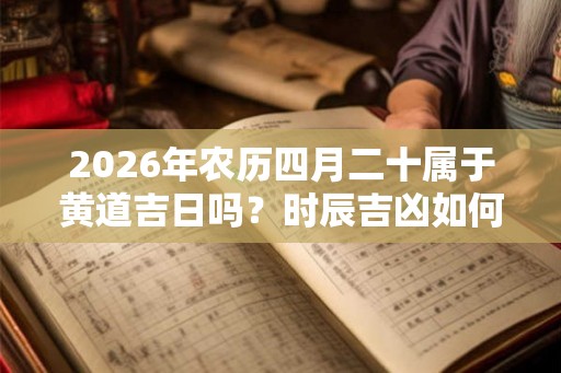 2026年农历四月二十属于黄道吉日吗？时辰吉凶如何？