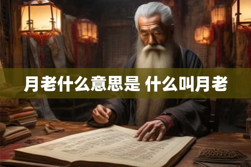 月老什么意思是 什么叫月老