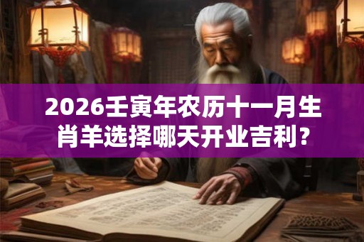 2026壬寅年农历十一月生肖羊选择哪天开业吉利？