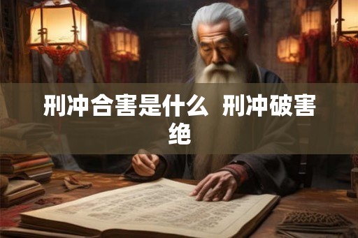刑冲合害是什么  刑冲破害绝