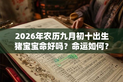 2026年农历九月初十出生猪宝宝命好吗？命运如何？