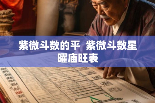 紫微斗数的平  紫微斗数星曜庙旺表