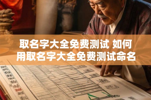 取名字大全免费测试 如何用取名字大全免费测试命名宝宝