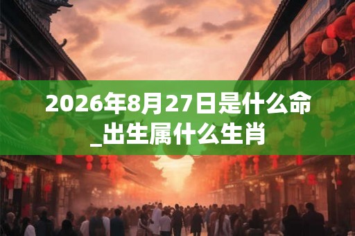 2026年8月27日是什么命_出生属什么生肖