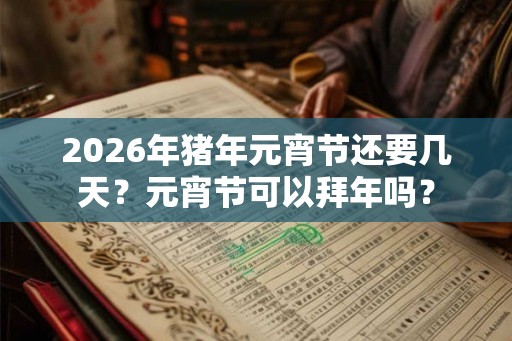 2026年猪年元宵节还要几天?元宵节可以拜年吗? 2026年猪年元宵节还要几天?元宵节可以拜年吗?