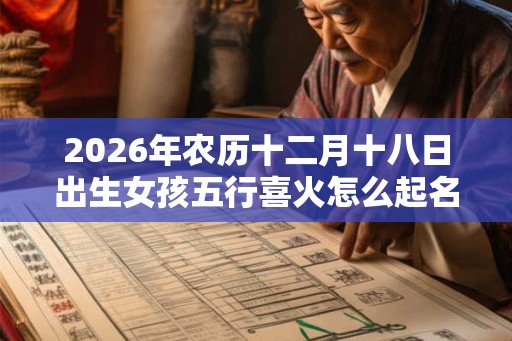 2026年农历十二月十八日出生女孩五行喜火怎么起名