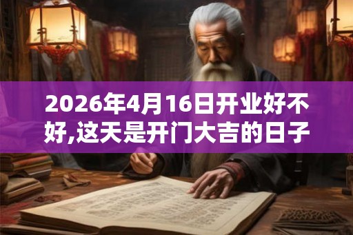 2026年4月16日开业好不好,这天是开门大吉的日子吗