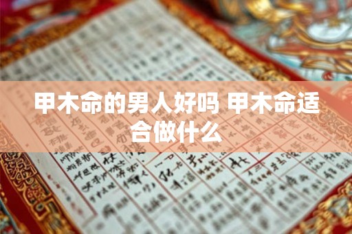 甲木命的男人好吗 甲木命适合做什么