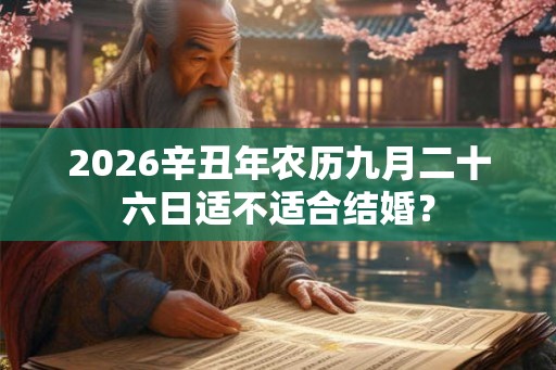 2026辛丑年农历九月二十六日适不适合结婚？