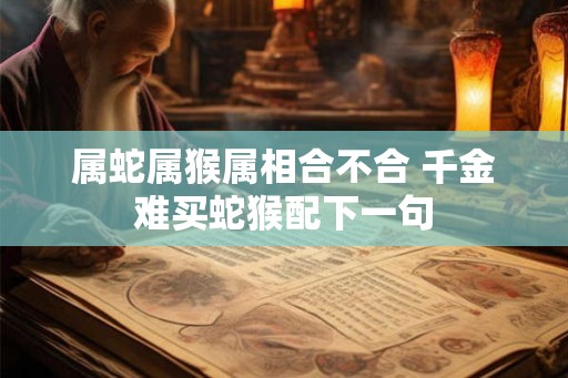属蛇属猴属相合不合 千金难买蛇猴配下一句 属蛇属猴属相合不合 千金难买蛇猴配下一句