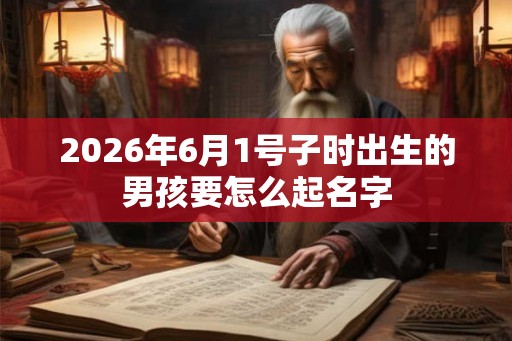 2026年6月1号子时出生的男孩要怎么起名字