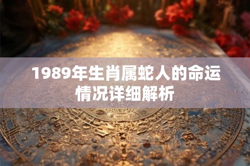 1989年生肖属蛇人的命运情况详细解析 1989年生肖属蛇人的命运情况详细解析