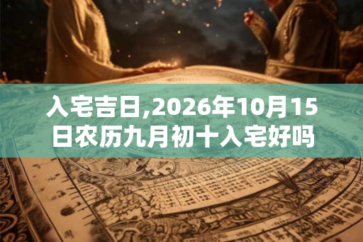 入宅吉日,2026年10月15日农历九月初十入宅好吗