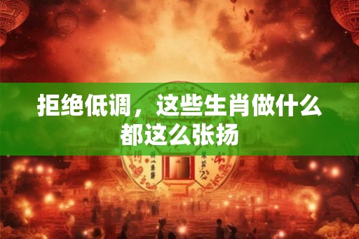 拒绝低调，这些生肖做什么都这么张扬