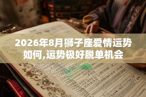 2026年8月狮子座爱情运势如何,运势极好脱单机会