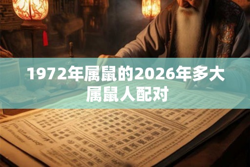 1972年属鼠的2026年多大 属鼠人配对