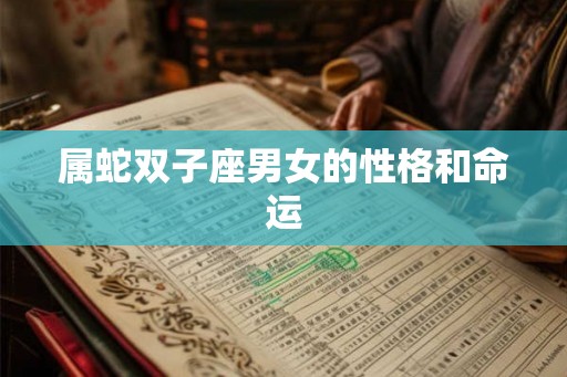 属蛇双子座男女的性格和命运 属蛇双子座男女的性格和命运