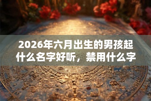 2026年六月出生的男孩起什么名字好听,禁用什么字 2026年六月出生的男孩起什么名字好听,禁用什么字