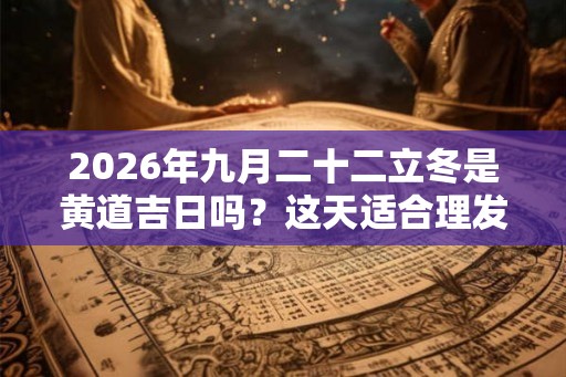 2026年九月二十二立冬是黄道吉日吗？这天适合理发吗？