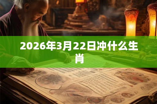 2026年3月22日冲什么生肖