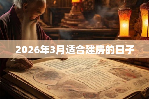 2026年3月适合建房的日子