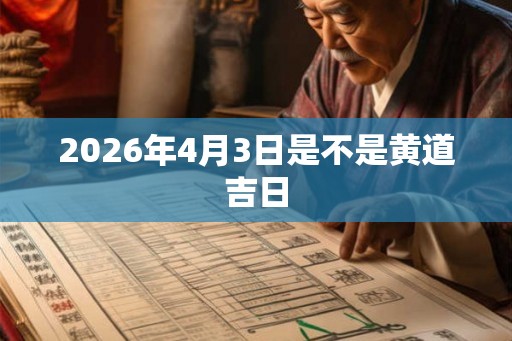 2026年4月3日是不是黄道吉日
