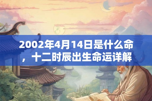 2002年4月14日是什么命，十二时辰出生命运详解