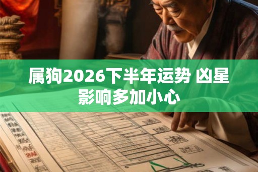 属狗2026下半年运势 凶星影响多加小心