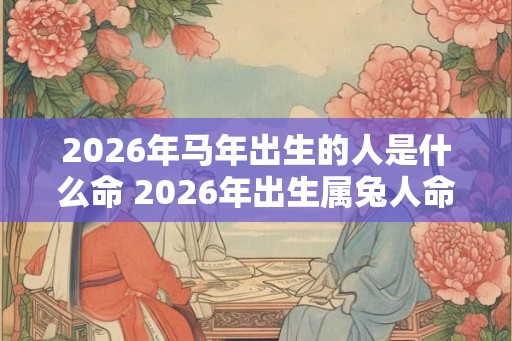 2026年马年出生的人是什么命 2026年出生属兔人命运如何 2026年马年出生的人是什么命 2026年出生属兔人命运如何