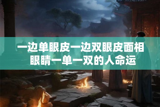 一边单眼皮一边双眼皮面相  眼睛一单一双的人命运